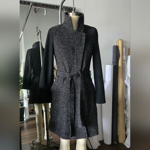 ASOS Black and Gray Textured Coat